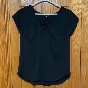 Dynamite Blouse with strappy neckline